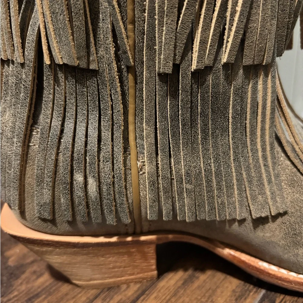Twisted X Brown Fringe Cowboy Boots - Picture 4 of 6